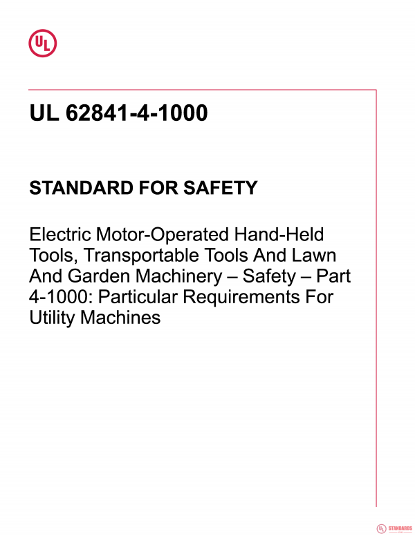 UL 62841-4-1000 PDF UL 62841-4-1000 PDF